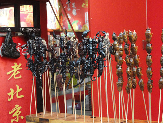 Comida más que peculiar en Pekín