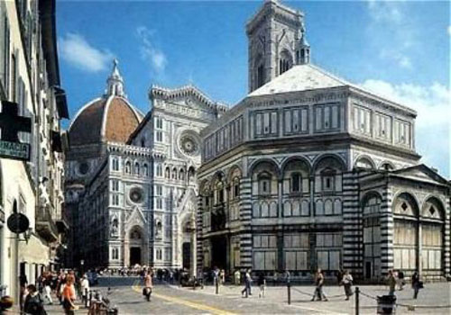 Nacimiento de la persectiva en la Piazza del Duomo de Florencia