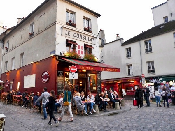 Strassenecke Restaurant Montmartre Paris