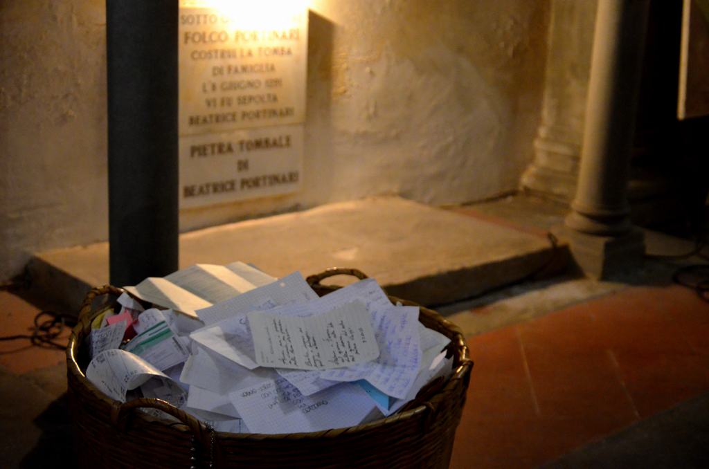 Iglesia de Dante, cartas de amor
